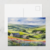 "Yorkshire Meadowsong" Landschap Yorkshire Dales Briefkaart (Voorkant / Achterkant)