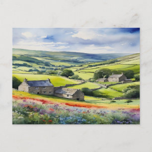 "Yorkshire Meadowsong" Landschap Yorkshire Dales Briefkaart