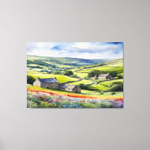 "Yorkshire Meadowsong" Landschap Yorkshire Dales Canvas Afdruk