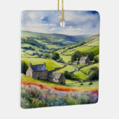 "Yorkshire Meadowsong" Landschap Yorkshire Dales Keramisch Ornament (Rechts)