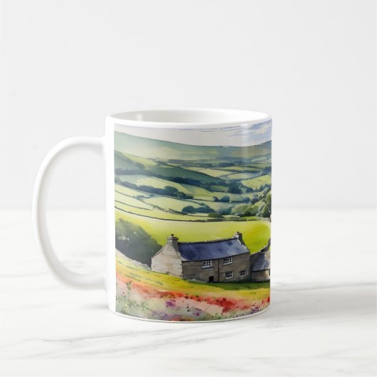 "Yorkshire Meadowsong" Landschap Yorkshire Dales Koffiemok (Links)