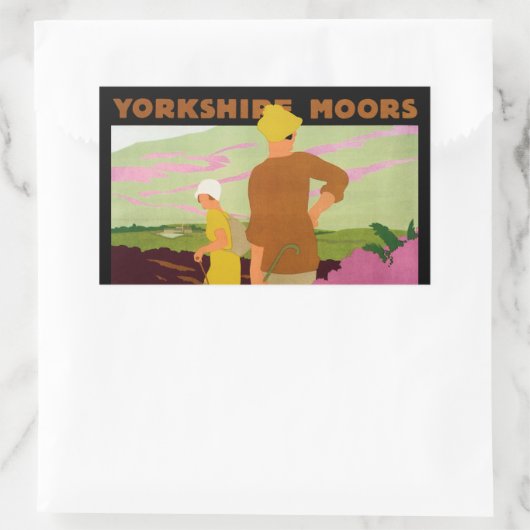 Yorkshire Moors Rechthoekige Sticker (Tas)