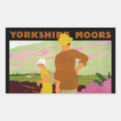 Yorkshire Moors Rechthoekige Sticker (Voorkant)