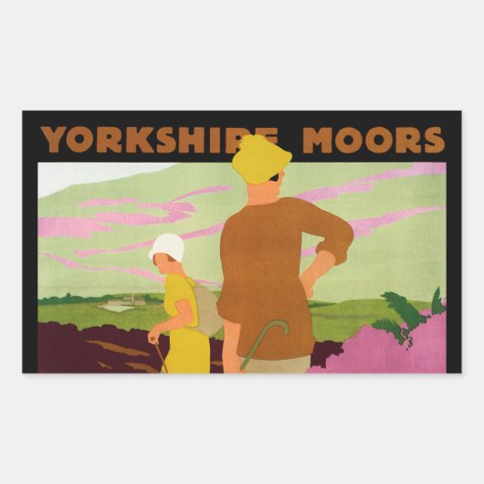Yorkshire Moors Rechthoekige Sticker (Voorkant)