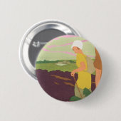 Yorkshire Moors Ronde Button 5,7 Cm (Voorkant /achterkant)