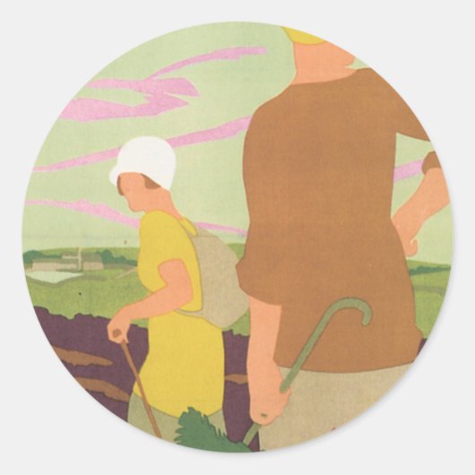 Yorkshire Moors Ronde Sticker (Voorkant)