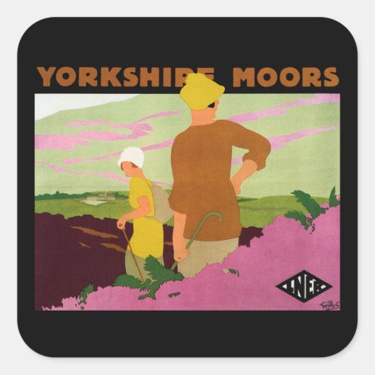 Yorkshire Moors Vierkante Sticker (Voorkant)