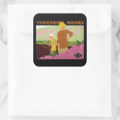 Yorkshire Moors Vierkante Sticker (Tas)