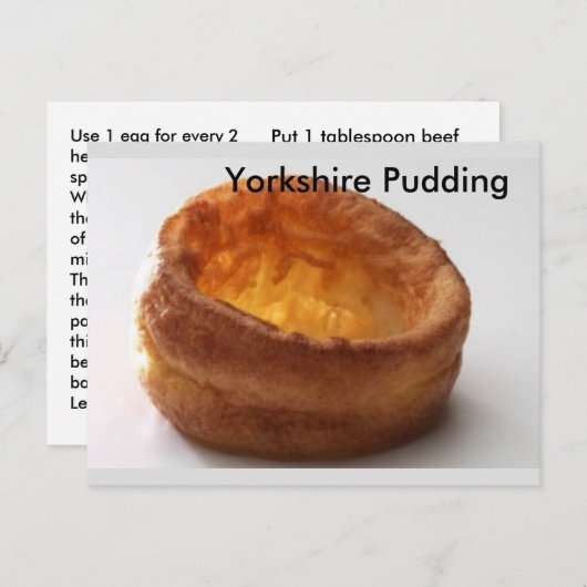 Yorkshire Pudding Briefkaart (Voorkant / Achterkant)
