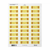 Yorkshire Pudding England UK British Food Popover Etiket (Full Sheet)