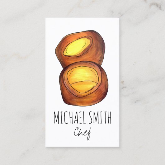 Yorkshire Pudding North England UK British Food Visitekaartje (Voorkant)