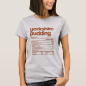 Yorkshire Pudding Nutrition Fact Thanksgiving T-shirt (Voorkant)