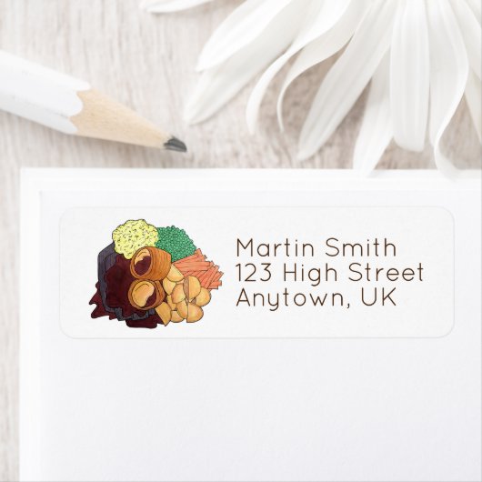 Yorkshire Pudding Sunday Roast UK British Food Etiket (Insitu)