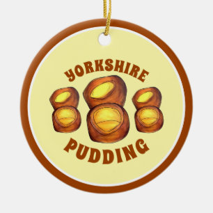 Yorkshire Pudding Sunday Roast UK British Food Keramisch Ornament