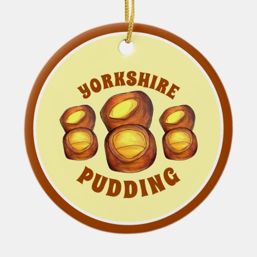 Yorkshire Pudding Sunday Roast UK British Food Keramisch Ornament (Voorkant)