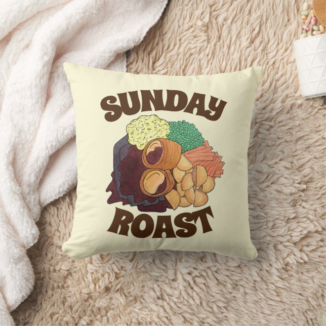Yorkshire Pudding Sunday Roast UK British Food Kussen (Deken)