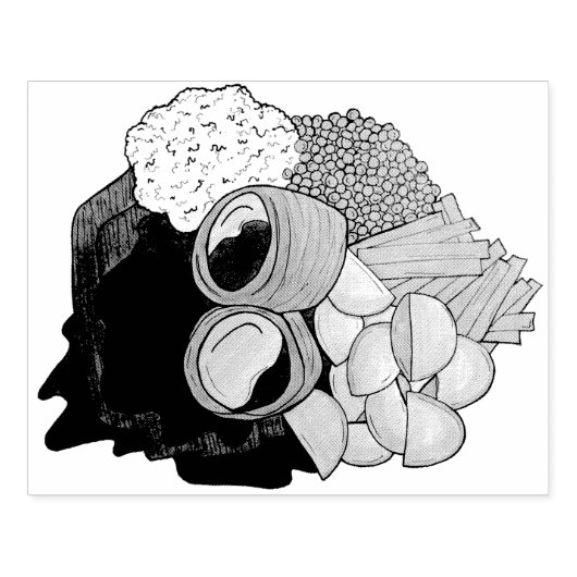 Yorkshire Pudding Sunday Roast UK British Food Rubberstempel (Afrduk)