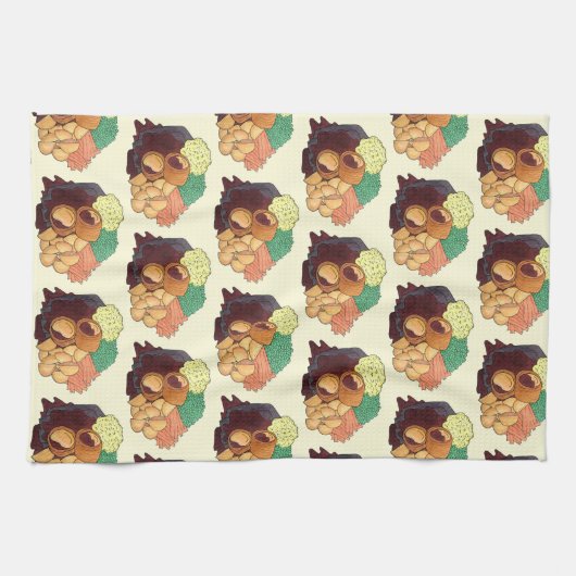 Yorkshire Pudding Sunday Roast UK British Food Theedoek (Horizontaal)