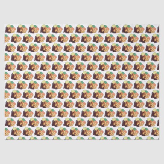 Yorkshire Pudding Sunday Roast UK British Food Tissuepapier (Voorkant)