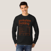 Yorkshire Pudding Voeding Fact Thanksgiving Chri T-shirt (Voorkant volledig)
