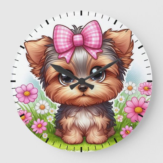 Yorkshire pup grote klok (Voorkant)