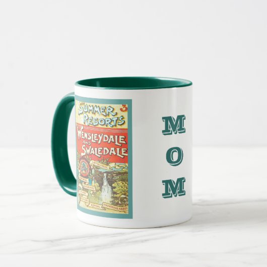  Yorkshire Railroad Tourist Guide Artwork Mok (Voorkant links)