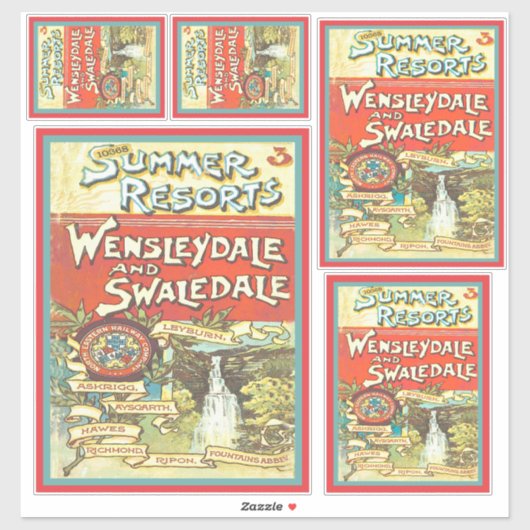  Yorkshire Railroad Tourist Guide Kunstset Sticker (Vel)