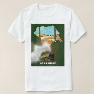 Yorkshire Railway Map reisdruk T-shirt