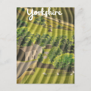Yorkshire Reisbriefkaart Kunst, Yorkshire Reis Kun Briefkaart