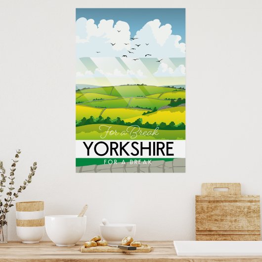 Yorkshire-reisposter Poster (Keuken)
