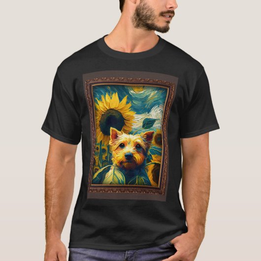 Yorkshire Schilderij Zonnebloem Moeder Vrouwen Flo T-shirt (Voorkant)