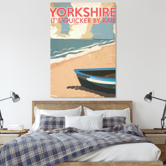 Yorkshire  Spoorwegbureau Canvas Afdruk (Insitu (Slaapkamer))