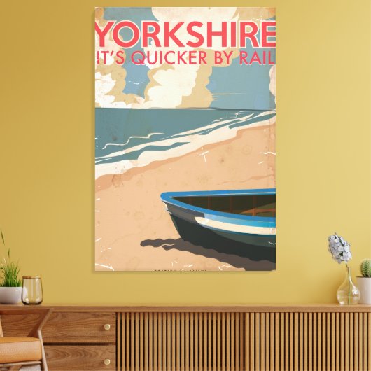 Yorkshire  Spoorwegbureau Canvas Afdruk (Insitu (Woonkamer))