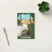 Yorkshire spoorwegkaart reisprint post-it® notes (Kantoor)