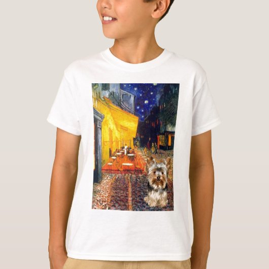 Yorkshire Terrier 17 - Terras Cafe T-shirt (Voorkant)