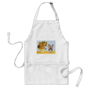 Yorkshire Terrier 17 - Zonnebloemen Standaard Schort