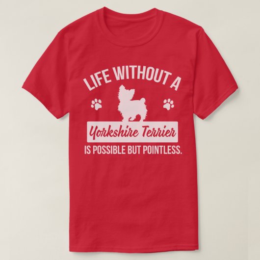 Yorkshire Terrier 1 T-shirt (Design voorkant)