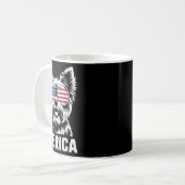 Yorkshire Terrier 4 juli ‘merica Patriottisch Koffiemok (Voorkant links)