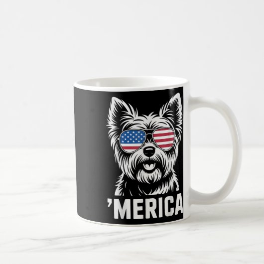 Yorkshire Terrier 4 juli ‘merica Patriottisch Koffiemok (Rechts)