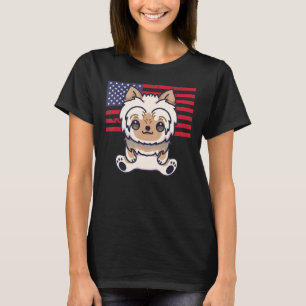 Yorkshire Terrier 4 juli patriotic usa americ T-shirt