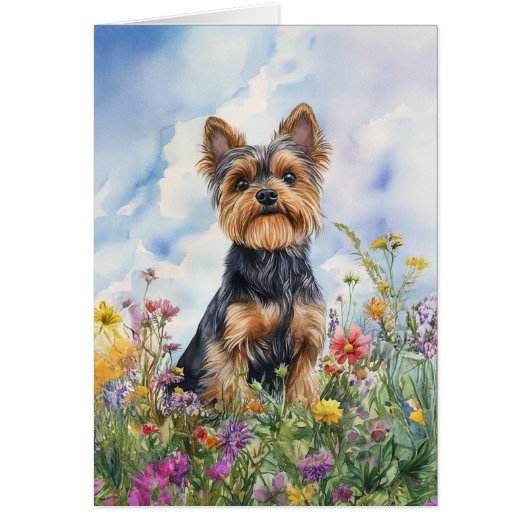 Yorkshire Terrier - 5" x 7" Art Kaart (Voorkant)