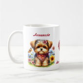 Yorkshire Terrier Aangepaste Naam Houd Van Jou Fur Koffiemok (Links)