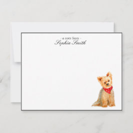 Yorkshire terrier Aangepaste Platte Bedankbriefjes Bedankkaart