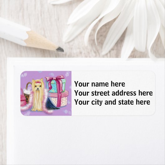 Yorkshire Terrier Aankleden Etiket (Insitu)