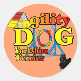 Yorkshire_Terrier Agility Gifts Ronde Sticker