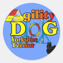 Yorkshire_Terrier Agility Gifts Ronde Sticker