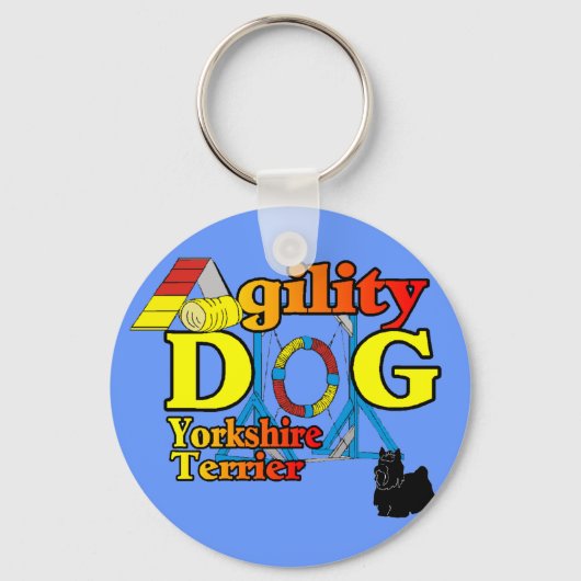 Yorkshire_Terrier Agility Gifts Sleutelhanger (Voorkant)