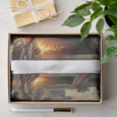 Yorkshire Terrier als brandweerman Tissuepapier (Geschenk)