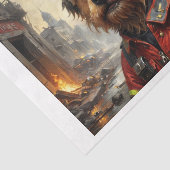 Yorkshire Terrier als brandweerman Tissuepapier (Detail)