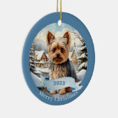 Yorkshire Terrier Art Dog Pet Keramisch Ornament (Rechts)